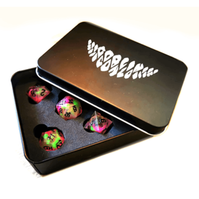 Hovedbilde Mörk Borg RPG Goblin Gonzo Dice Set