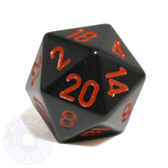 Hovedbilde 55mm Titan D20 Sharp Edge Opaque Black and Red