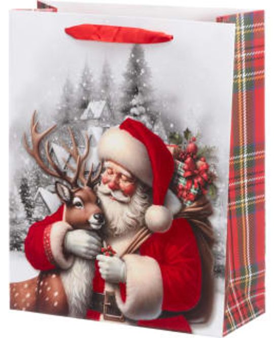 Hovedbilde Giftbag paper flock santa fsc mix credit