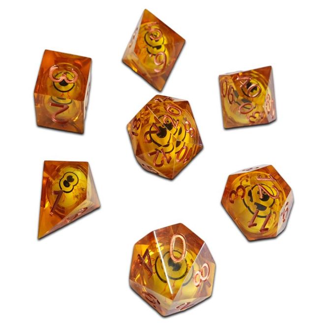 Hovedbilde Dice Cube Liquid Core Molten Amber ICU (7)