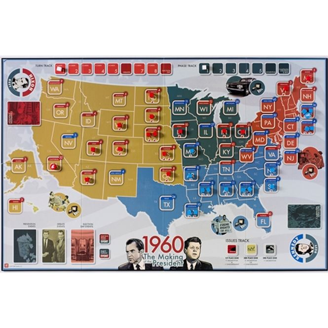 Hovedbilde 1960 Making of a President Mounted Map Set