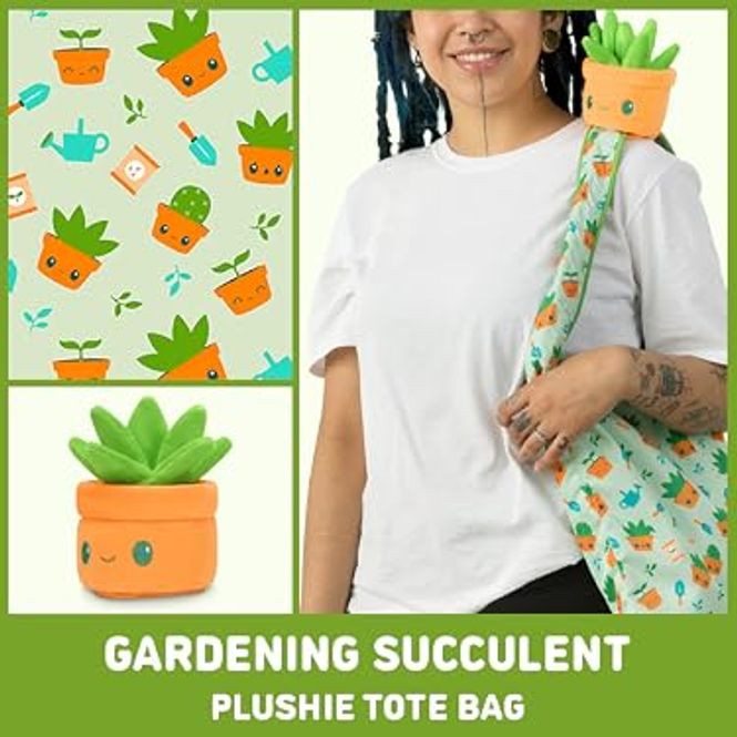 Hovedbilde Plushie Tote Bag Green Succulent/Gardening